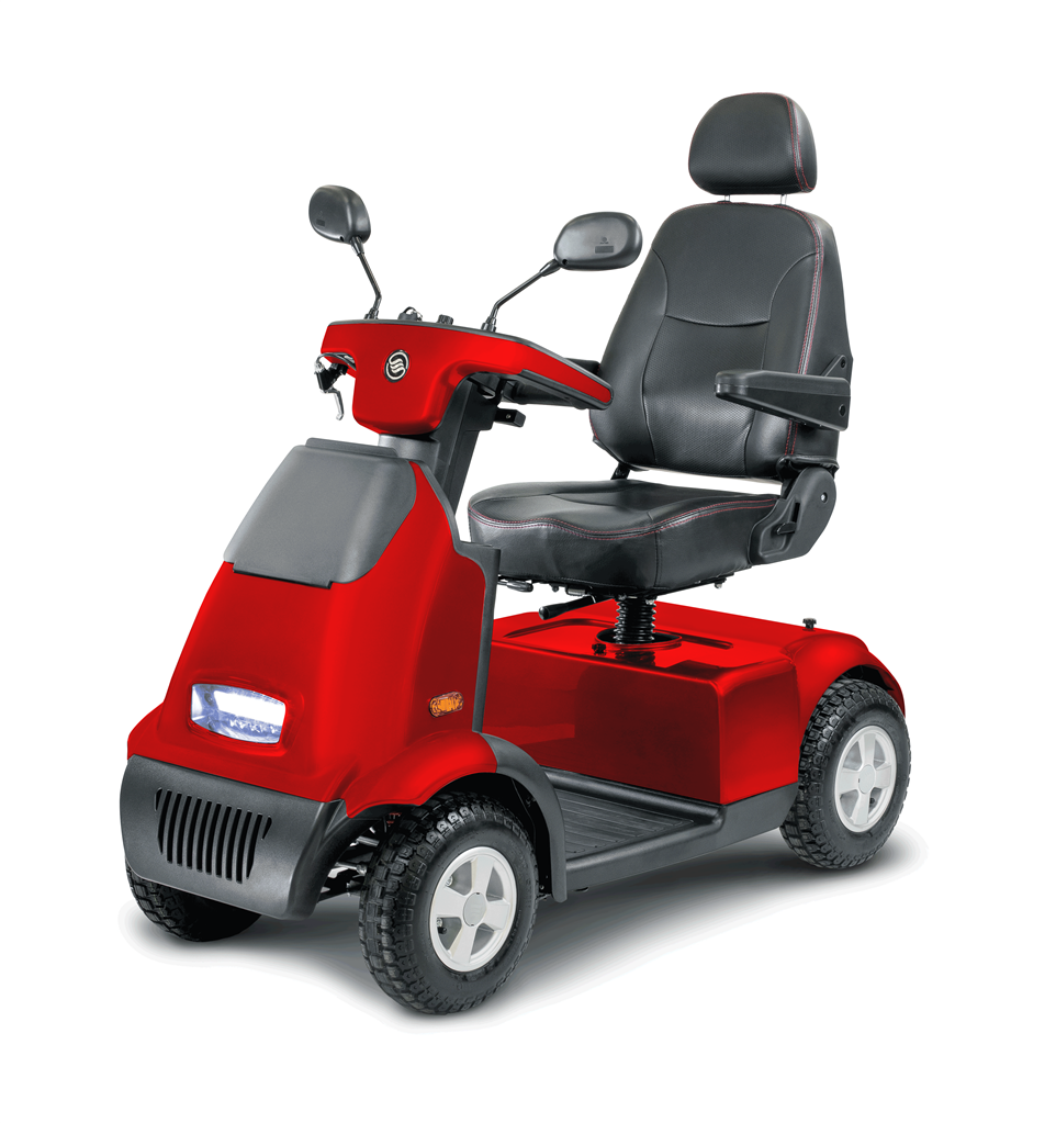 Afiscooter C4 Single Seat Scooter  - Red